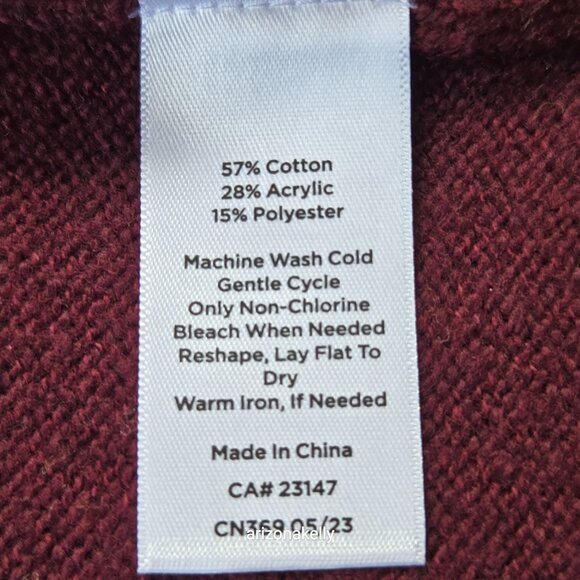 NWT Talbots Fair Isle Sweater Burgundy XS - Picture 8 of 9